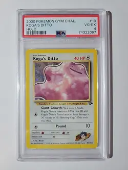 2000 POKEMON GYM CHALLENGE HOLO #10 KOGA'S DITTO PSA 4 - Image 1