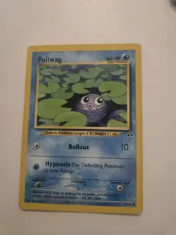 Pokemon TCG Poliwag Neo Discovery 62/75 Regular LP. - Image 1