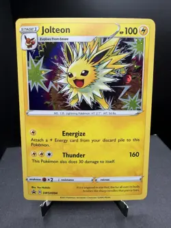Pokemon TCG Sword & Shield Jolteon SWSH094 Black Star Promo Cosmos Holo NM! - Image 1
