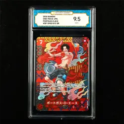 TQG 9.5 MINT+ 2024 One Piece JPN Portgas D. Ace OP02-013 SR - Image 1
