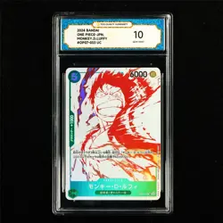 TQG 10 GEM MINT 2024 One Piece JPN Monkey D. Luffy OP07-033 UC - Image 2