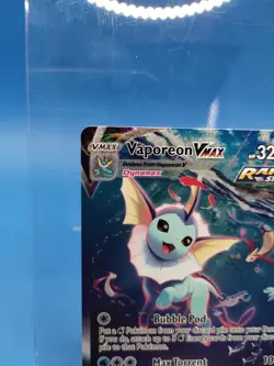 Pokemon TCG Vaporeon VMAX SWSH182 Black Star Promo Card NM Condition - Image 3