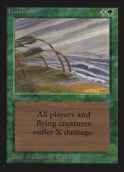 Hurricane NM Collector's Edition MTG Magic the Gathering Green English Card - Image 1