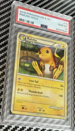 2010 Pokemon Heartgold Soulsilver # 10 Raichu Holo PSA 10 Card GEM MINT! HGSS - Image 2