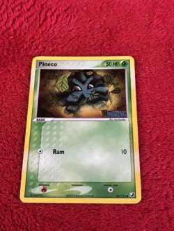 Pineco 66/115 Unseen Forces Reverse Holo Pokemon Card Played - Image 5