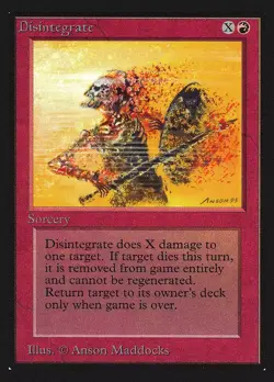 Disintegrate NM Collector's Edition MTG Magic the Gathering Red English Card - Image 1