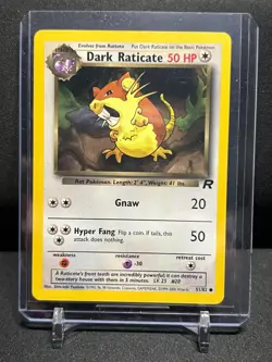 Dark Raticate 51/82 Pokemon 2000 Team Rocket - LP - Image 1