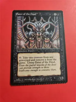 EATER OF THE DEAD MISPRINT CRIMPED BOTTOM EDGE UNPLAYED MTG THE DARK - Image 1
