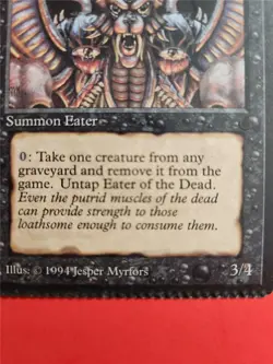 EATER OF THE DEAD MISPRINT CRIMPED BOTTOM EDGE UNPLAYED MTG THE DARK - Image 2