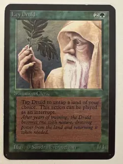 Magic the Gathering MTG Alpha Ley Druid NM (Beta Bob) - Image 1