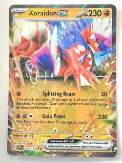 Koraidon ex 124/197 Double Rare Obsidian Flames Pokemon Pack Fresh Near Mint NM - Image 1