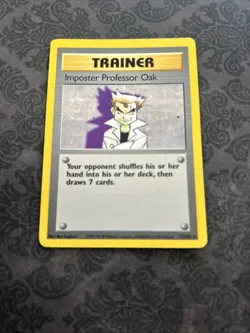 Trainer Imposter Professor Oak Rare 73/102 Base Set Pokemon - Image 1