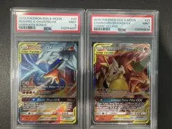 Pokemon 2019 Reshiram & Charizard GX, Charizard & Braixen GX PSA 9 Lot - Image 1