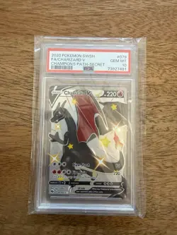 2020 Pokemon SWSH FA/Charizard V Champions Path-Secret #079 PSA 10 Gem Mint - Image 1