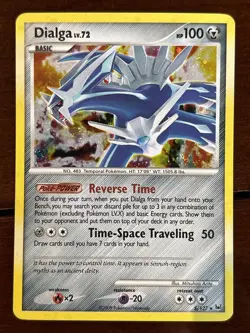 Pokemon Platinum Dialga Lv 72 5/127 Holo Rare LP - Image 1