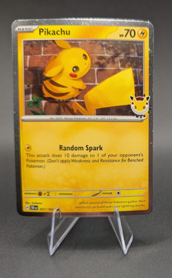 Pikachu Stamped Pokemon Day 2026 051/162 Cosmos Holo Promo NM TEF 51 - Image 1