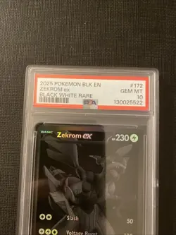 Pokemon TCG Zekrom EX BWR 172/086 English SV Black Bolt PSA 10 - Image 2