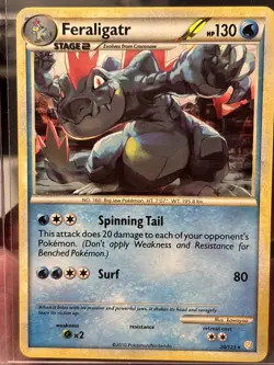2010 Pokemon TCG #160 Feraligatr Cracked Ice Holo Lightly Played LP - Image 1