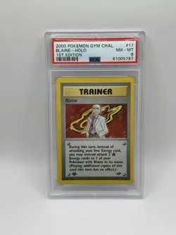 Pokemon TCG Blaine Gym Challenge 17 Holo 1st Edition Holo Rare PSA Graded 8 - Image 1