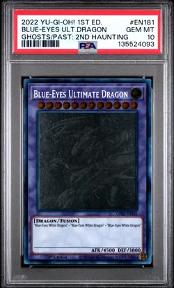 Blue Eyes Ultimate Dragon GFP2-EN181 1st Edition Yugioh PSA 10 *093 - Image 1