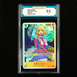 TQG 9.5 MINT+ 2025 One Piece JPN Stussy OP13-110 SR - Image 2