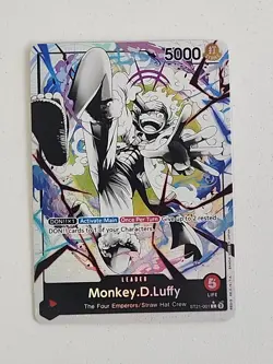 One Piece TCG English ST21-001 Monkey D Luffy Leader Alt Art Parallel - Image 1