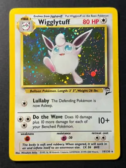 Wigglytuff 19/130 Holo Rare Base Set 2 - Pokemon Card WOTC - LP + - Image 1