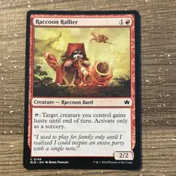 Magic: The Gathering BLB Raccoon Creature Land Theme 5 Cards - Image 4