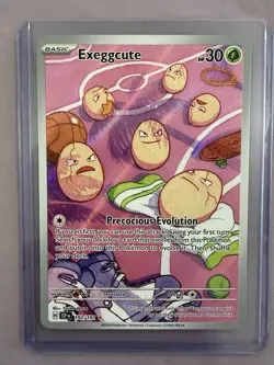 Pokemon TCG Exeggcute Holo Illustration Rare Card 192/191 Sv08: Surging Sparks - Image 1