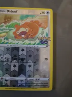 Pokemon Card Bidoof 059/078 Ditto Unpeeled Pokemon Go Reverse Holo NM - Image 3