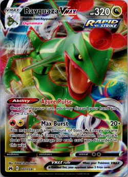 Rayquaza VMAX (101) Ultra Rare Crown Zenith 101/159 NM Pokemon - Image 1