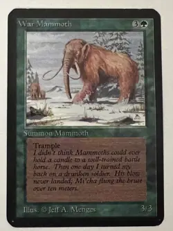 Magic the Gathering MTG Alpha War Mammoth NM (Beta Bob) - Image 1