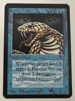 Magic the Gathering MTG Alpha Psychic Venom NM (Beta Bob) - Image 1