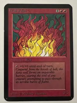 Magic the Gathering MTG Alpha Wall of Fire NM (Beta Bob) - Image 1