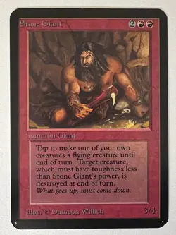 Magic the Gathering MTG Alpha Stone Giant NM (Beta Bob) - Image 1