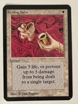 Magic the Gathering MTG Alpha Healing Salve NM (Beta Bob) - Image 1