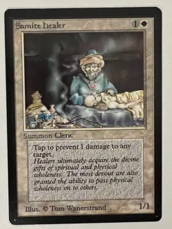 Magic the Gathering MTG Alpha Samite Healer NM (Beta Bob) - Image 1
