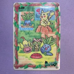 Pokemon Sealdass Stitch Touch Pikachu 1998 Bandai Sticker Card #10 From Japan - Image 1