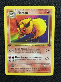 Pokemon TCG Flareon Jungle First Edition - Image 1