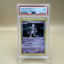 2008 Pokemon D&P Legends Awakened Mewtwo Holo 11/146 PSA 9 Mint - Image 1
