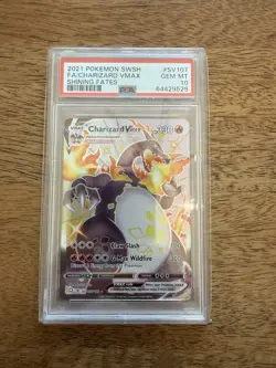 2021 Pokemon SWSH FA/Charizard VMAX Shining Fates #SV107 PSA 10 Gem Mint - Image 1