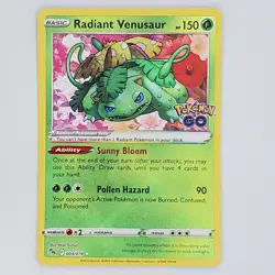 Pokemon TCG - Radiant Venusaur 004/078 Pokemon GO Holo LP - Image 1