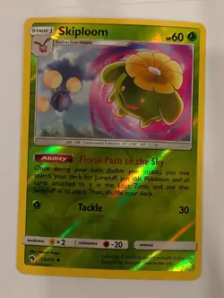 Skiploom 13/214 SM Lost Thunder Pokemon Reverse Holo Foil Nice! - Image 1