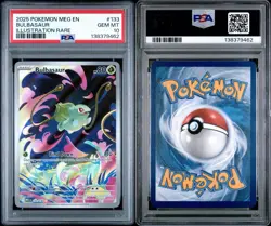 2025 Pokemon Mega Evolution Bulbasaur Illustration Rare PSA 10 - Image 3