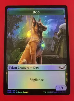 1x Fish & Dog | FOIL TOKEN | Streets of New Capenna | MTG Magic Cards - Image 2