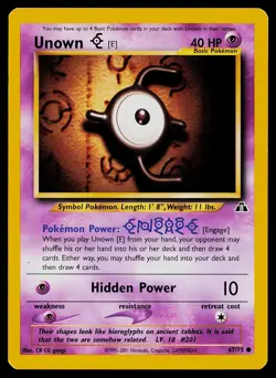 Pokemon Card Unown [E] 67/75 Neo Discovery - Image 1