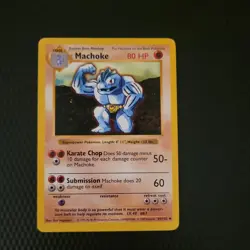 Machoke 34/102 Shadowless Pokemon TCG Card Base Set Vintage WOTC - Image 1
