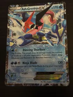 Pokemon TCG Ash-Greninja EX Black Star Promo Holo Card XY133 Near Mint Condition - Image 1