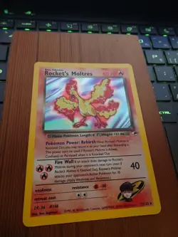 Rocket's Moltres - 12/132 - Pokemon Gym Heroes Unlimited Holo Rare Card WOTC NM - Image 2