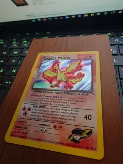 Rocket's Moltres - 12/132 - Pokemon Gym Heroes Unlimited Holo Rare Card WOTC NM - Image 3